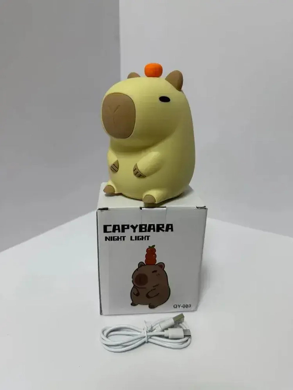 Ночник силиконовый детский светильник капибара 8 режимов