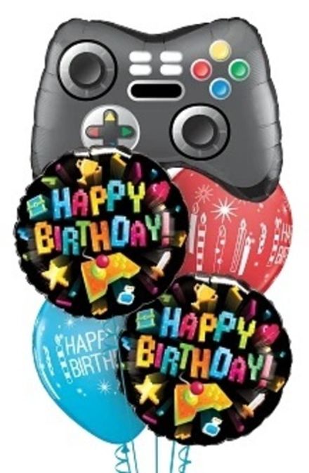 Фонтан шаров "Поздравление для Геймера"