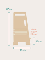 Стеллаж-полка деревянный Тадео с ручками, белый