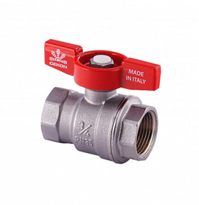 Кран шаровой внутренняя / внутренняя резьба, ручка бабочка Gekon 1*