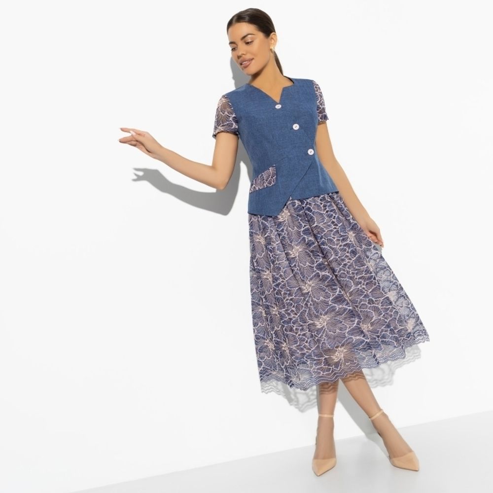 Костюм с юбкой Жемчужина дизайна (элегант, 2 в 1) Charutti (Акция)