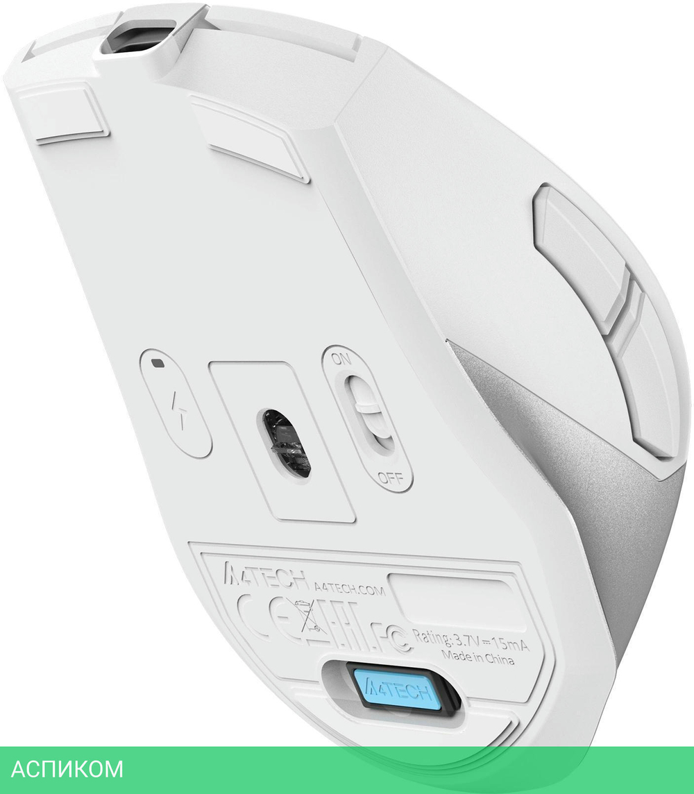 Мышь A4Tech Fstyler FG45CS Air 2 Silver White