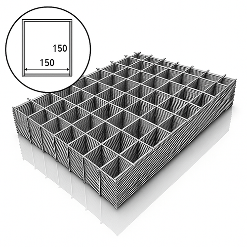 Сварная сетка 150*150 диаметр 3 мм (карта 1000*2000, 10шт)
