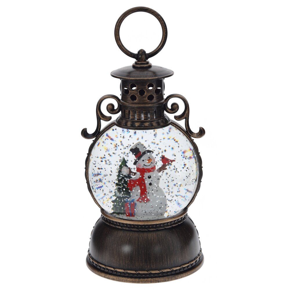 GAEM Изделие декоративное "Фонарь" (подсвет, муз, вьюга, 3хААА н/п +USB), D 10 см, L11 W11 H24 см