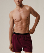 Мужские трусы боксеры Atlantic, набор из 2 шт., хлопок, каберне + графитовые, 2MBX-025