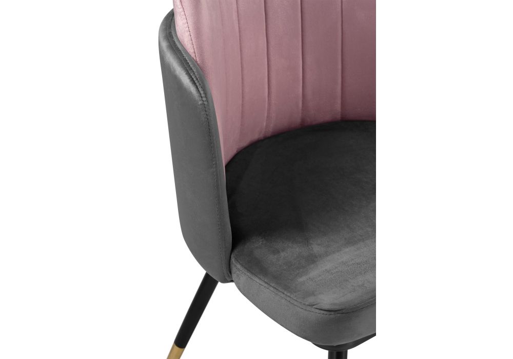 Стул на металлокаркасе Penelopa dark gray / pink / black / gold