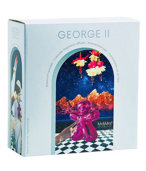 Аромадиффузор GEORGE 2 BLUETOOTH фуксия, Mr&Mrs Fragrance