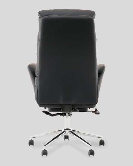 Кресло руководителя TopChairs Solid с оттоманкой черный