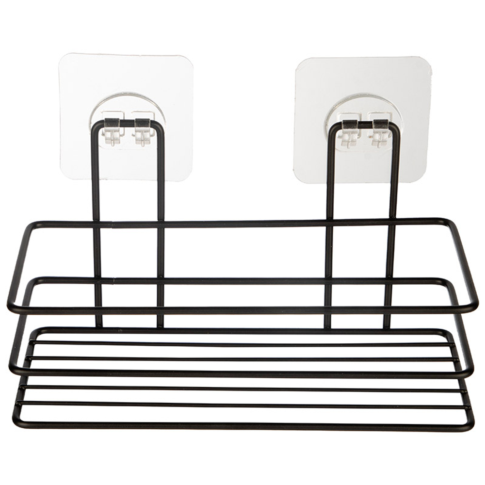 Полка подвесная 19,5*9,7*6см "Black" на самоклеящейся основе