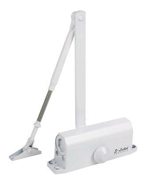 Доводчик дверной S-Locked  DZ-60  Белый   (до 60кг)   / 121608