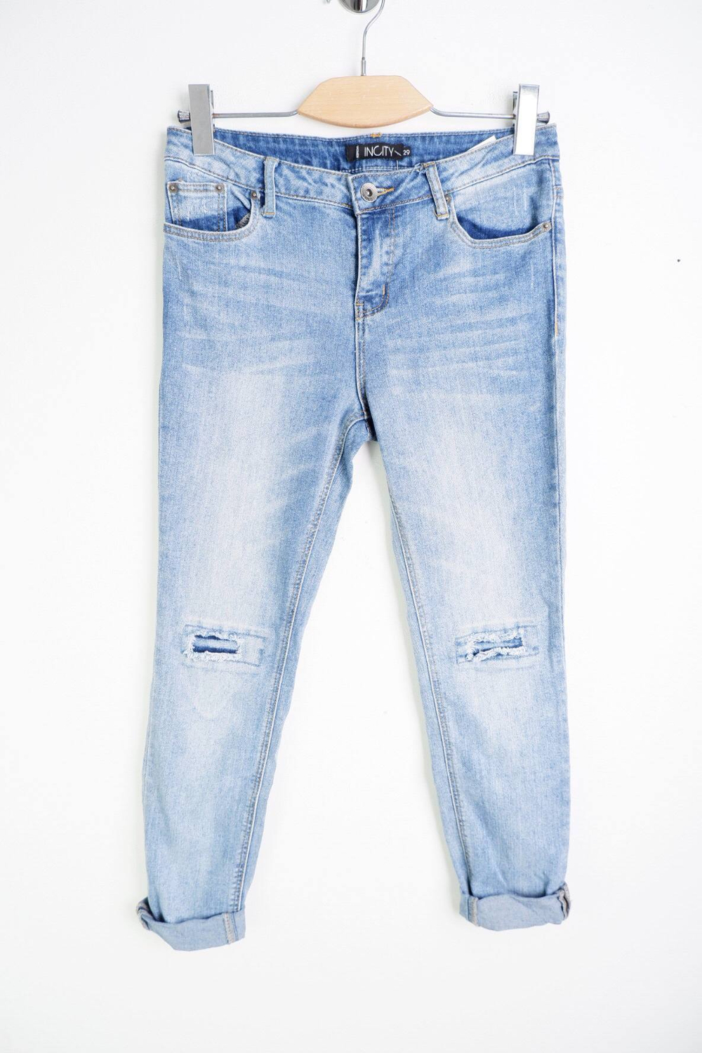 Джинсы Incity для городского стиля, маркировка 29, визуально на 44/46 размер