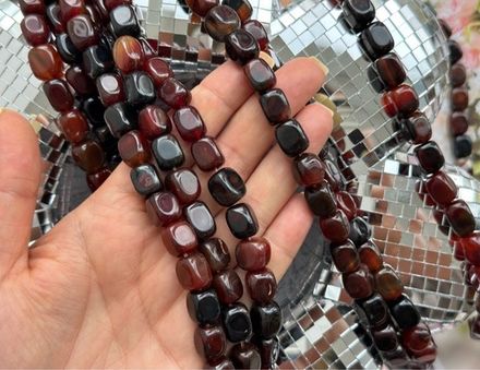 Бусины из агата 8,5х12мм, прямоугольная галтовка
