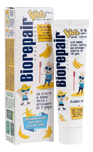 Зубная паста детская со вкусом банана от 0 до 6 лет BIOREPAIR Kids Banana 50 мл