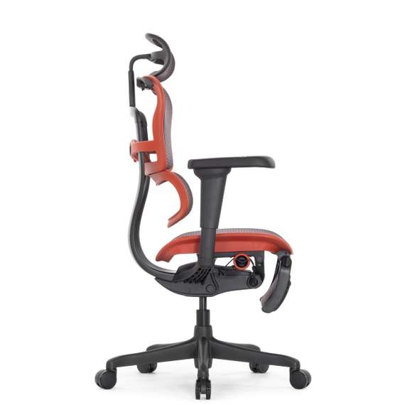 Кресло FALTO Ergohuman Ultra X9 GAMING с подножкой ( чёрный/ КРАСНЫЙ каркас /сетка Equator Red )