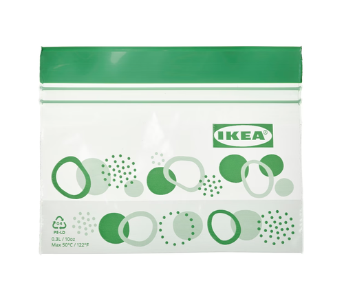 ИСТАД ISTAD Пакеты для заморозки 0,3 л, набор 25 шт, зеленые