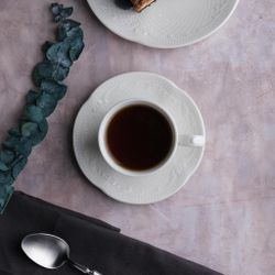 Кофейная пара 100 мл белая d 6,8 см h6 см Aristocrat Noble [6]