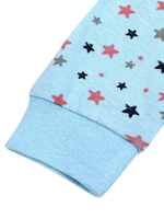 Боди д/новорожд. р.56-62 дл.рукав T07KR-0/1 голубой, звёзды (Такро)