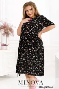 Платье 2465-черный Minova