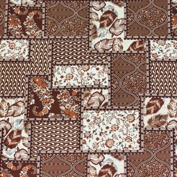 ВИНТАЖНЫЙ ПЭЧВОРК, ФЛОРА И ГЕОМЕТРИЯ - 100% хлопок 1