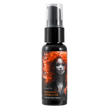 Гель Erotist с эффектом вибрации VOLCANO OF PASSION: PASSION FRUIT PEACH (персик-маракуйя), 25 мл