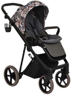 Детская коляска Roan Sol Flowers 3 в 1 с автокреслом Tutis Elo Black RSF/5003 Forest Clearing/Black