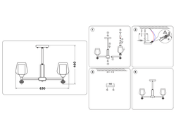 Ambrella Подвесная люстра со сменными лампами Traditional TR3154