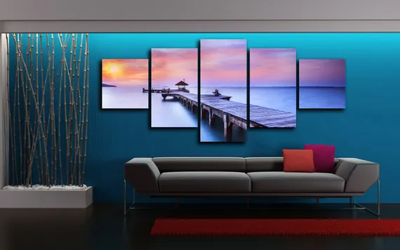 Модульная картина "Морская пристань"