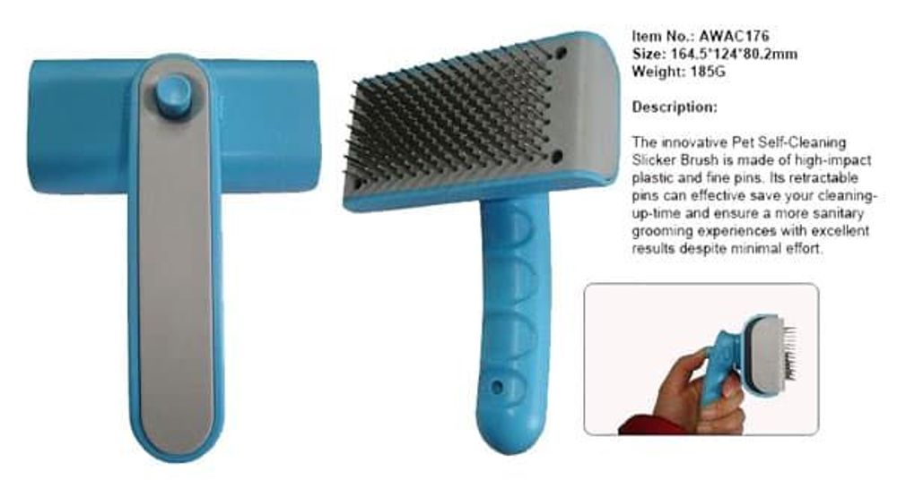 ЩЕТКА САМООЧИЩАЮЩАЯСЯ Д/СОБАК AWAC176 ЩЕТКА САМООЧИЩАЮЩАЯСЯ Д/СОБАК AWAC176