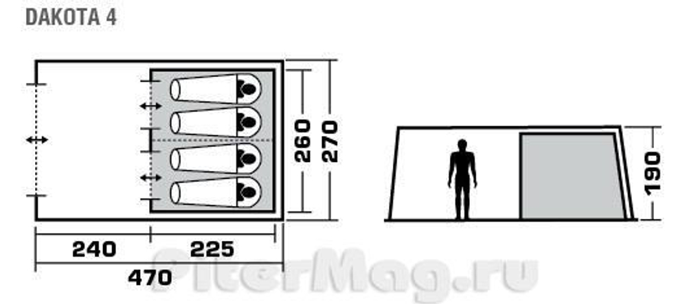 Палатка Trek Planet Dakota 4