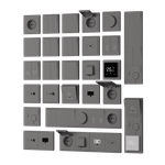 Накладка для розеток RJ45+SAT, 2-я, матовый шоколад, серия R98
