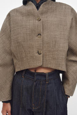 ZW COLLECTION ШЕРСТЯНОЕ КОРОТКОЕ ПАЛЬТО - ZARA