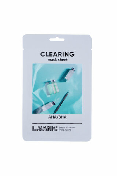 Тканевая маска с AHA/BHA кислотами для очищения пор, 25мл, L.Sanic