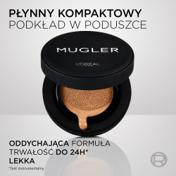 L’Oreal Paris x Mugler - Тональная основа: Трваля падклад у кампакце для ідэальнага крыцця. оттенок 03 Light / Illusion 3, 23 ml