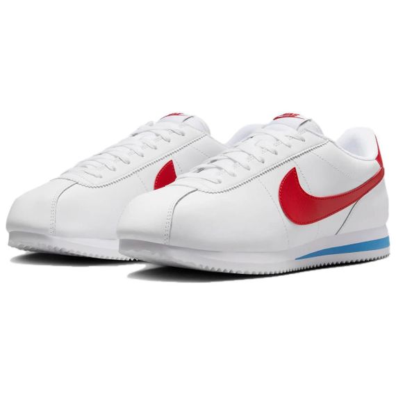 NIKE Cortez Беговые кроссовки Низкие Белый/синий/красный Мужские
