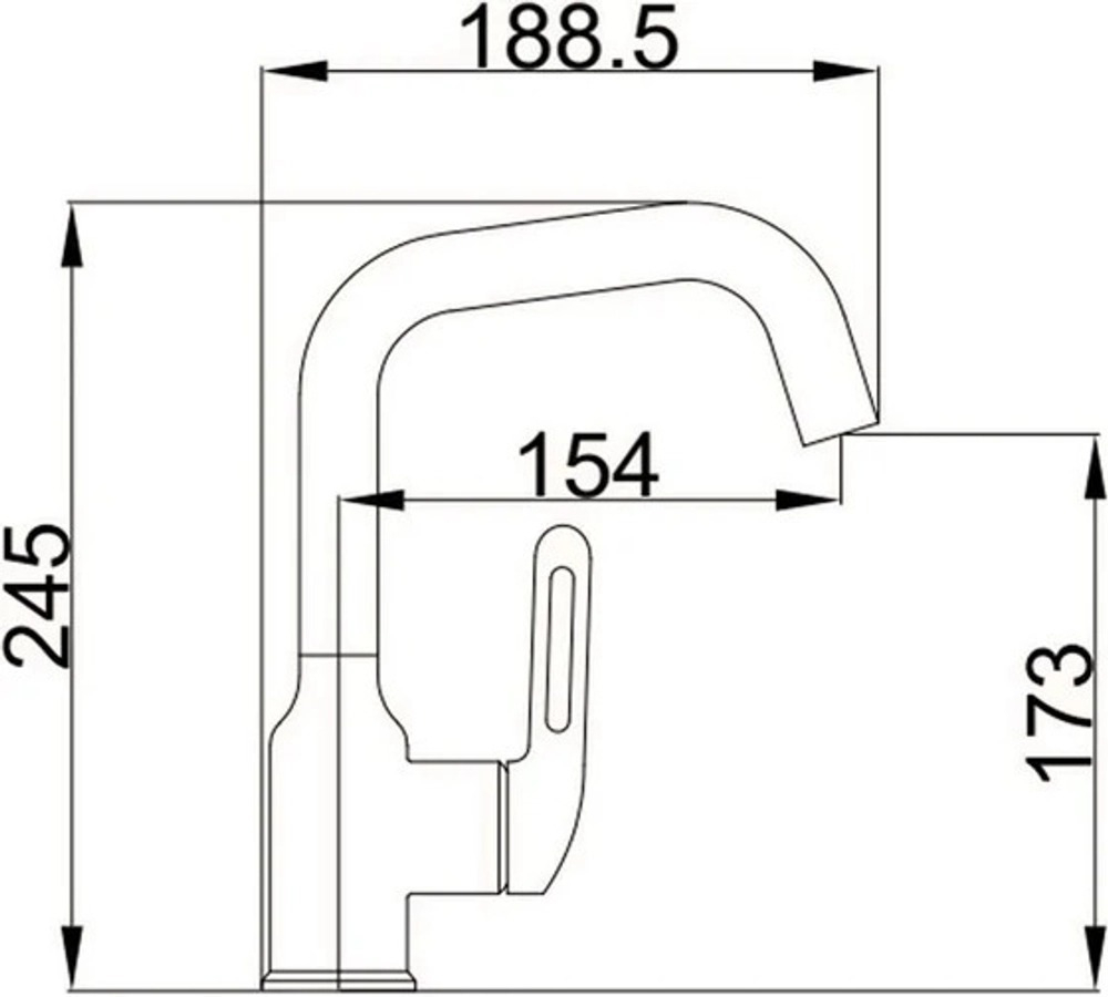 Смеситель для раковины Haiba нержавеющая сталь, графит HB 10825-3