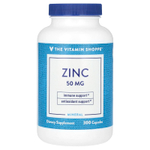 The Vitamin Shoppe, цинк, 50 мг, 300 капсул