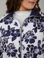 Толстовка К-184/белый-синиецветы