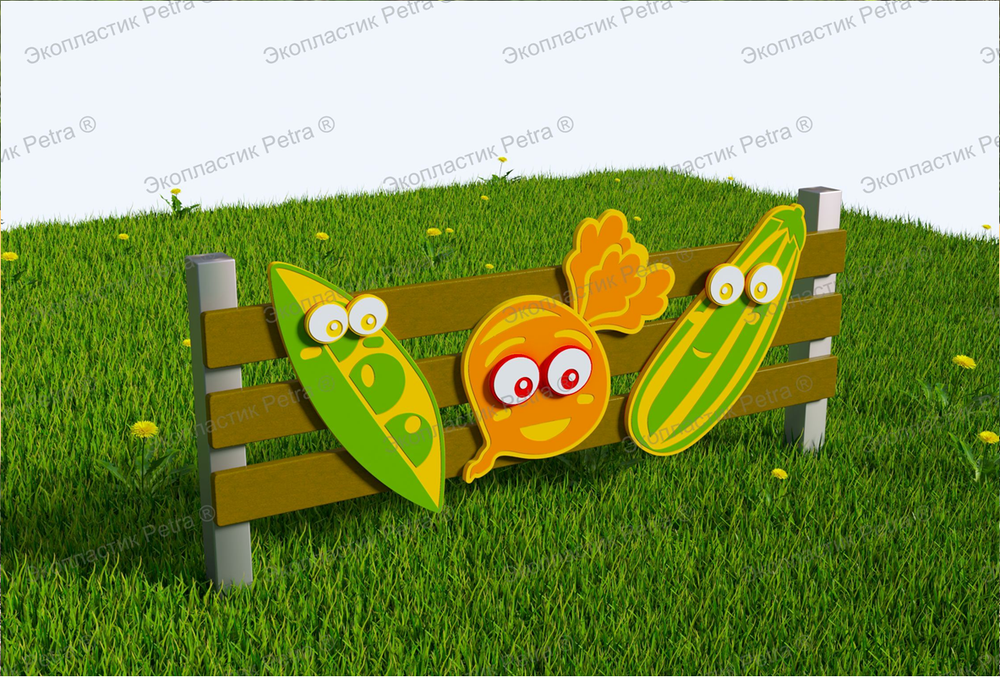 Забор уличный из экопластика Огородный, секция 1490х400 мм