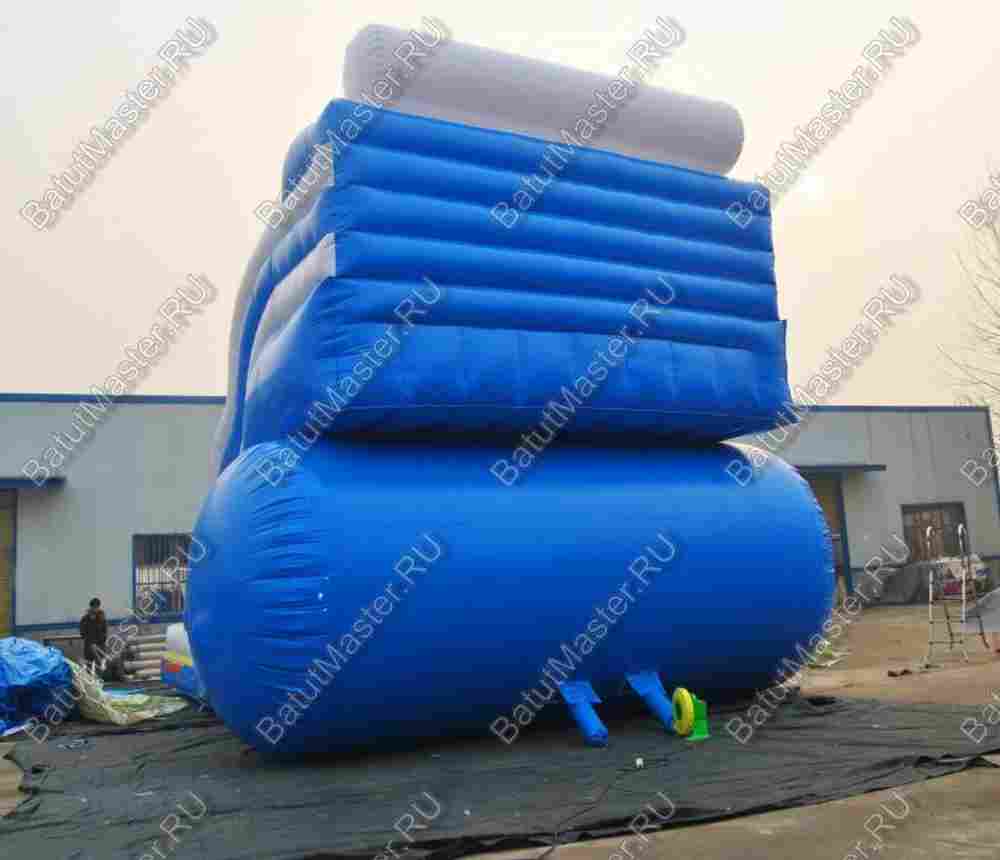 Большой надувной батут-горка "Волна - 2" 12*7*9 м