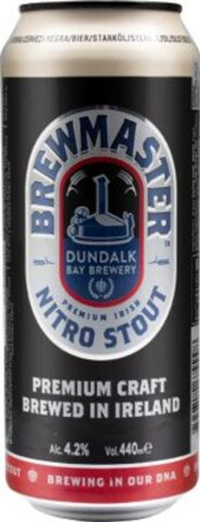 Пиво Брюмастер Премиум Айриш Нитро Стаут / Brewmaster Premium Irish Nitro Stout 0.44 - банка