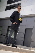 Ветровка-плащ мужская "HN-13" черный