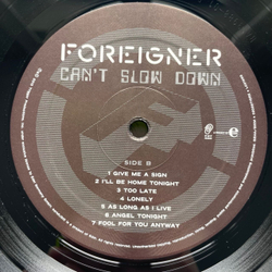 Винтажная виниловая пластинка LP Foreigner Can't Slow Down (Европейский Союз 2010)