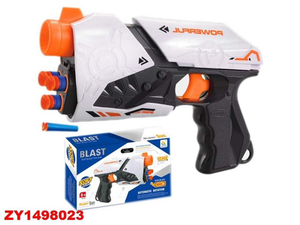 Пистолет с мягк.пулями, коробка 9936