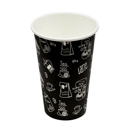 Стакан 400 мл бумажный Complement d=90 мм Black для горячего