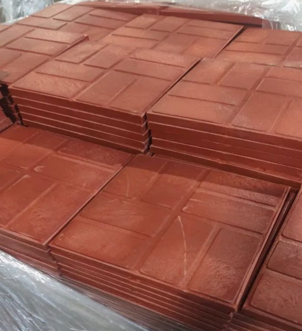 Полимер-песчаная плита тротуарная УНИВЕРСАЛЬНАЯ "8кирпичей" 250x250x20 (красный)