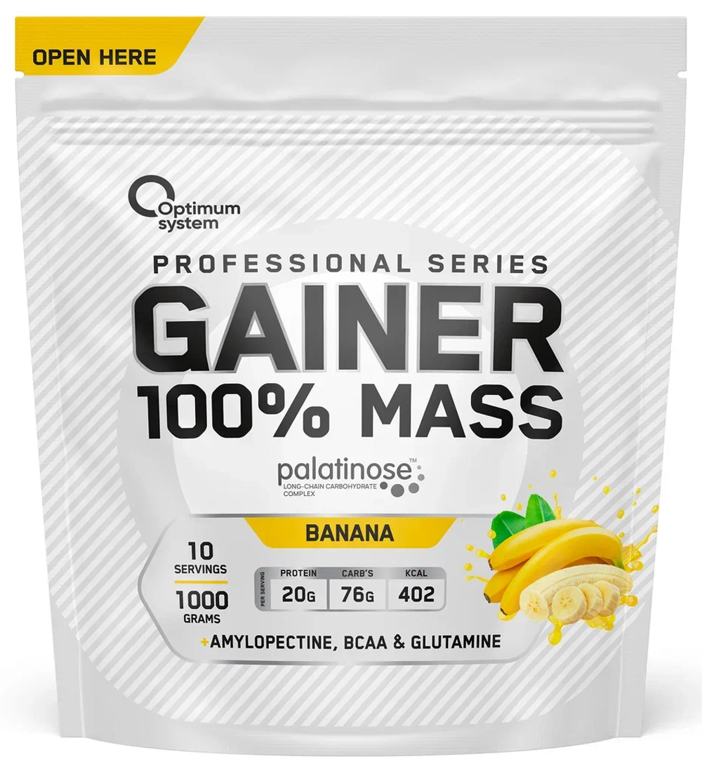 Гейнер Optimum System 100% Mass Gainer 1000 г