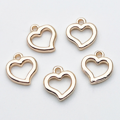 Подвеска Сердце, цвет золото, размер 9*10 мм, цена за 1 шт