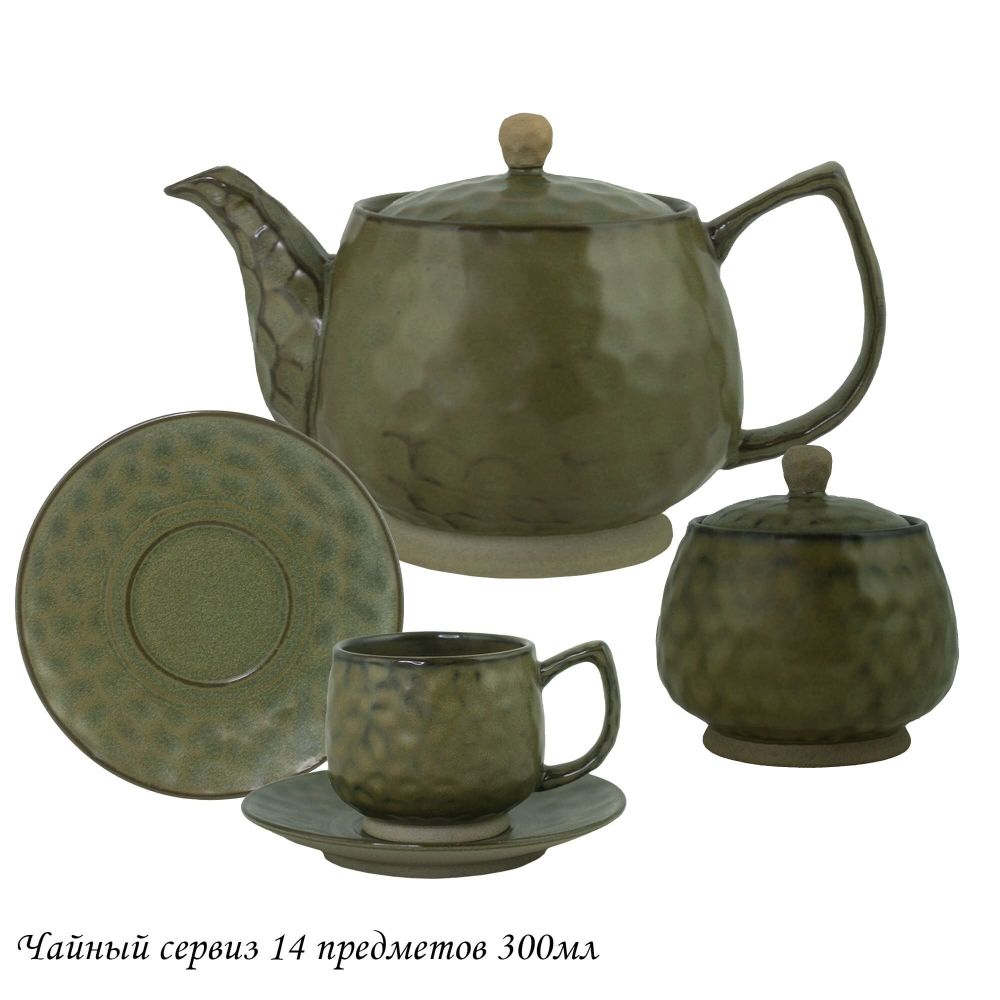 Lenardi 205-447 Чайный сервиз 14пр. 300 мл МИСТРАЛЬ в под.уп.(х3)Фарфор