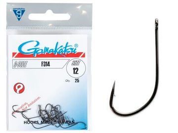 Крючки Gamakatsu F314 HOOKS BLACK разм. 12 25шт.