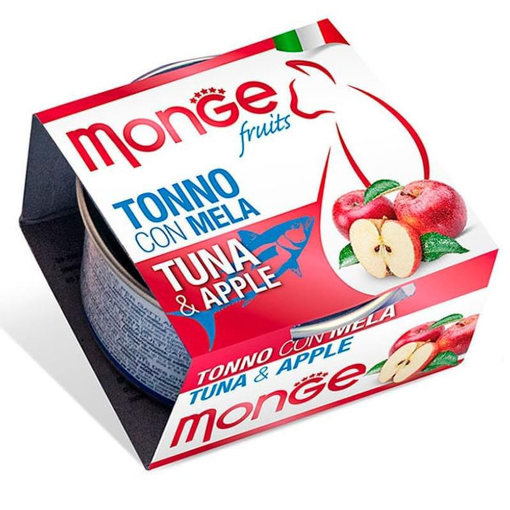 Кусочки для кошек тунец с яблоком 3284 MONGE Frut Cat cans 80 гр